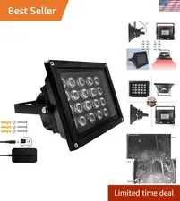Robust 210ft IR Night Vision Light with Automatic Adjustment & Power Adapter