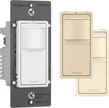 Radiant 600W Occupancy Motion Sensor Light Switch, 180 Degree Coverage, Auto On/
