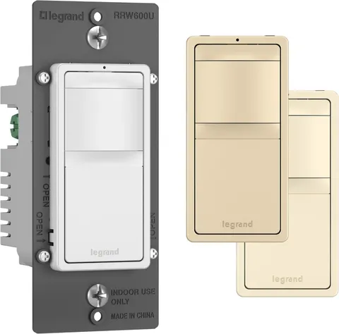 Radiant 600W Occupancy Motion Sensor Light Switch, 180 Degree Coverage, Auto On/