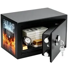 20 Minute Fireproof Waterproof Small Home Office Safe Box 0.16 Cuft