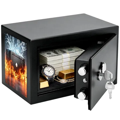 20 Minute Fireproof Waterproof Small Home Office Safe Box 0.16 Cuft