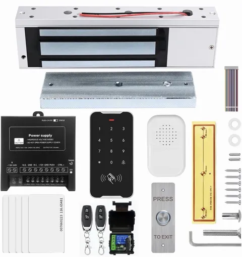 Door Access Control System Kit Set with 1200lbs Electric Magnetic Lock, RFID ...