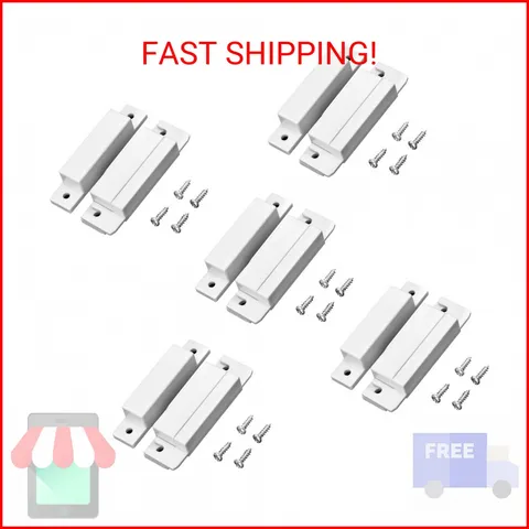 QWORK MC-31 Wired Surface-Mounted NC Magnetic Door Window Contact Sensor Alarm R
