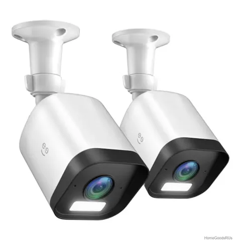 Security Camera 4MP 2K Wi-Fi Outdoor Bullet 2 Pack Two-Way Talk Color Night