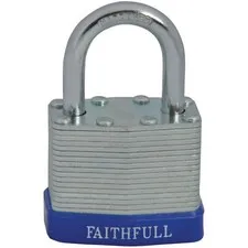 Faithfull QC0140 Laminated Steel Lock 40mm 3 Keys