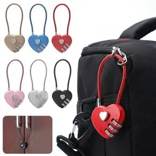 Lovely Heart Shaped Design Combination Mini Padlock Password Lock Safety OY