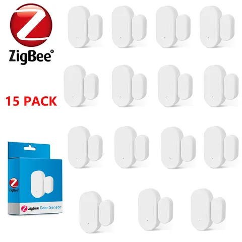 15PCS Zigbee Window Door Sensors Smart Contact Sensors For App Home Assistant