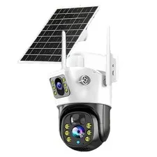 4G/WiFi Solar Dual-Lens Cam – HD, PIR Detection, Surveillance