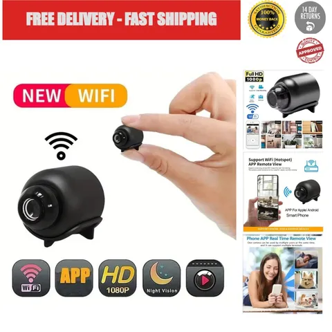 Mini Security Camera 1080p WiFi Wireless Night Vision Motion Detection