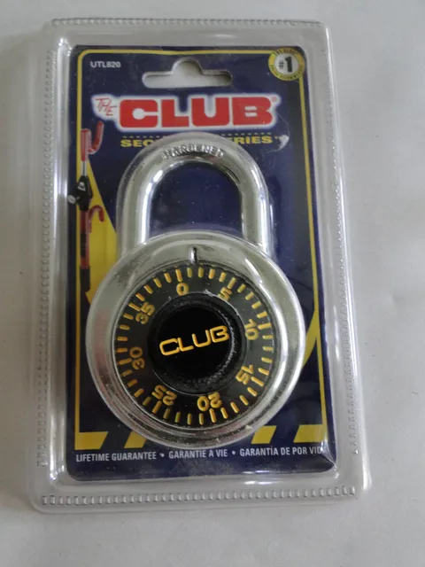 Club Model UTL820 Combination Padlock - NEW