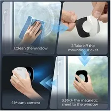 Dual-Band WiFi Window Camera, Full-Color Night Vision
