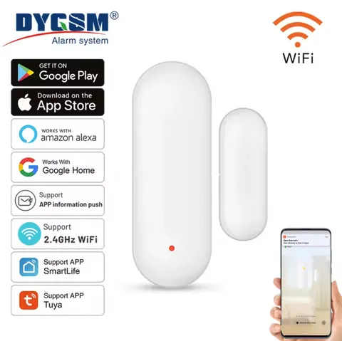 Tuya Smart WiFi Door Sensor Smart Home Open Close Detector Smartlife App Control