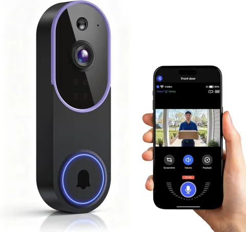 1080P Wireless Video Doorbell Cameras with AI Human Detection & Motion Detection