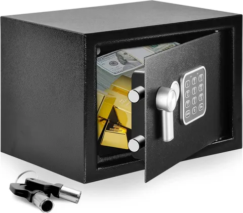 Electronic Safe Box | Heavy Duty 13.8’’ X 9.8’’ Lockbox | Digital Keypad Code &