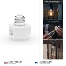 Wyze Lamp Socket Power Adapter for Wyze Cam v3/v4 (Camera Sold Separately)