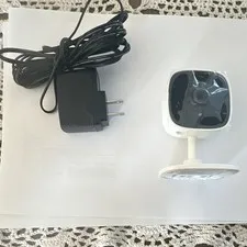 TP-Link Tapo C100 Indoor Wi-Fi IP Surveillance Camera, White w/ Power Adapter
