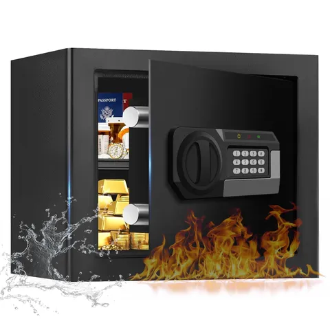 1.3 Cuft Safe Box Fireproof Waterproof, Digital Security Safes for Home Use F...