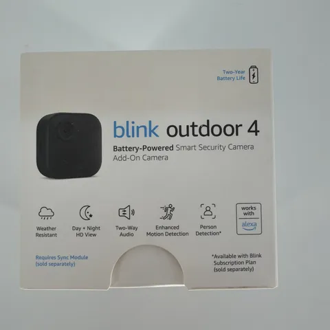 Blink Outdoor 4 (4th Gen) Add-On Security Camera (Sync Module Required) - Black