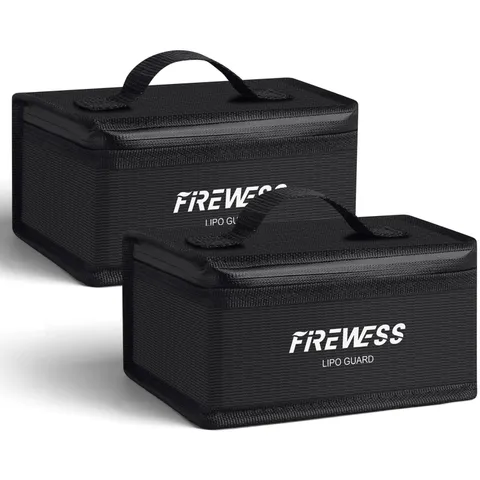 2 Pack Lipo Safe Bag Fireproof, Lithium Battery Bag Fireproof and Explosionpr...
