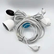 2 GOOGLE NEST OUTDOOR SECURITY CAMERA WIFI WIRED 1080P HD NC2100ES A003