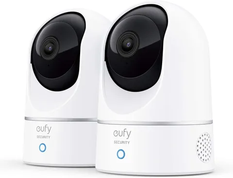 eufy Security Indoor Cam E220 2-Cam Kit, 2K Camera 2 Piece Set, White