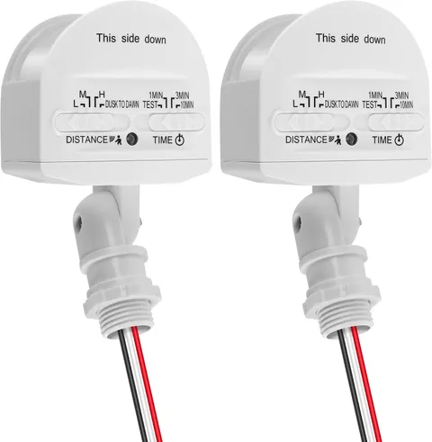 2 Pack Motion Sensor, 180-Degree Replacement Motion Detector for Outdoor Lights,