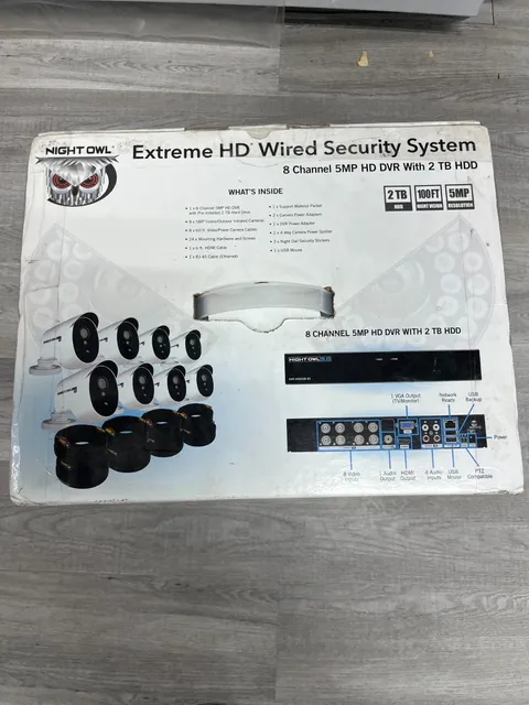 EXTREME HD Wired Security System with 2TB HDD  8-Channel 5MP NIGHT OWL