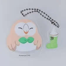 Rowlet Pokemon × Komeda’s Coffee Original Acrylic Charm Nintendo From Japan