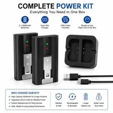 2 Pack Ring Doorbell Batteries with Charging Station Backup Power for Ring Camer