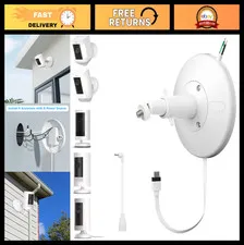 Hardwired Power Kit for Outdoor/Indoor Security Cameras, IP67 Waterproof, White