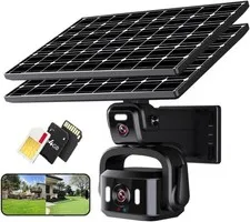 4G LTE Cellular Solar Security Camera Wireless Outdoor, No WiFi Solar Powered...