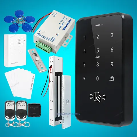 Door Access Control System DIY Set With 600ibs Magnetic Lock Gate Room Security