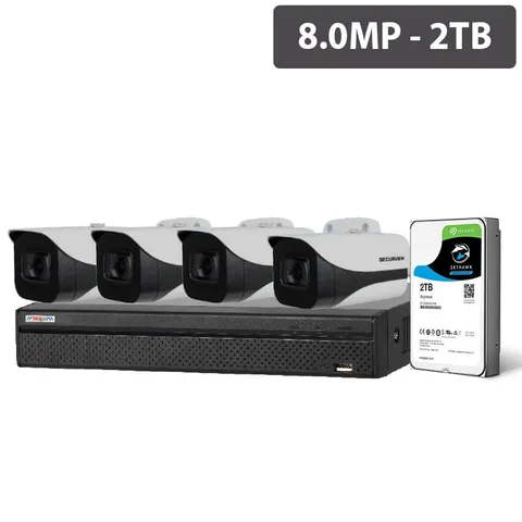 WATCHGUARD Compact 8 Channel 8.0MP HDCVI AI Surveillance Kit (4 x Fixed