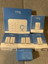 New Ring Alarm Home Security White 8 Piece Bundle Keypad, Sensors And Detector