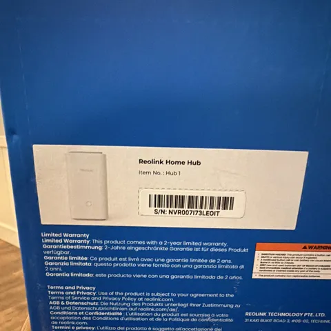 Reolink Home Hub Hub 1 8-Channel NVR 1TB Storage 4K 3840x2160 White