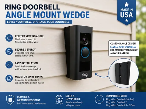 Ring Video Doorbell Pro 2 Siding Angle Mount Wedge for 3.75-4" Lap Siding