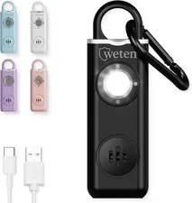 Personal Safety Alarm for Women Protection - 130dB Loud Panic Siren Rechargeable