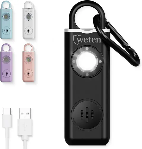 Personal Safety Alarm for Women Protection - 130dB Loud Panic Siren Rechargeable