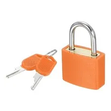 Padlock with Keys Shackle Waterproof Keyed Locks Orange
