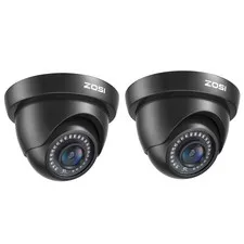 2Pack 2.0MP HD 1080P Security Cameras Kit, 80Ft Night Vision, Indoor Outdoor Hom