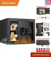 1.3 Cub s for Home Use Fire and Water Proof, Digital Security Box Fireproof S...