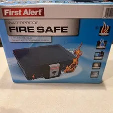 NEW First Alert 2013F Gray 0.17 cu. ft. Capacity Key Lock Fire Chest