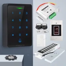 HOMSECUR Door Entry System Kit DC12V Keypad Doorbell Power Supply IR Exit Button