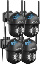 2K Security Camera Outdoor Corded Power, 4 Pcs 3MP PTZ Wifi Home Security Camera
