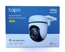 Tapo 1080P Outdoor Wired Pan/Tilt Security Wi-Fi Camera, 360° View, White C500