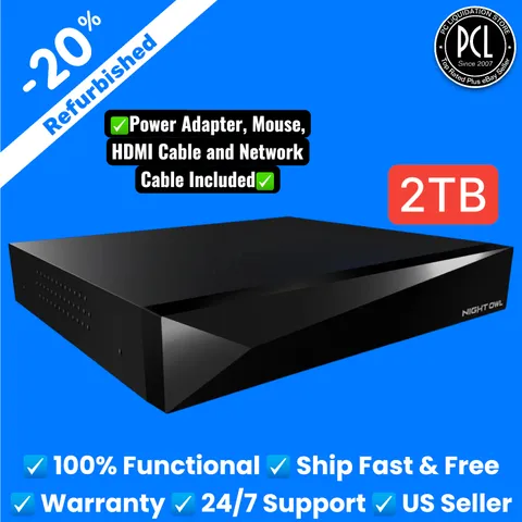 ✅ NIGHT OWL DVR-FTD8-16 20-Channel 4K DVR with 16 WIRED 4WIFI Good Grade A ✅