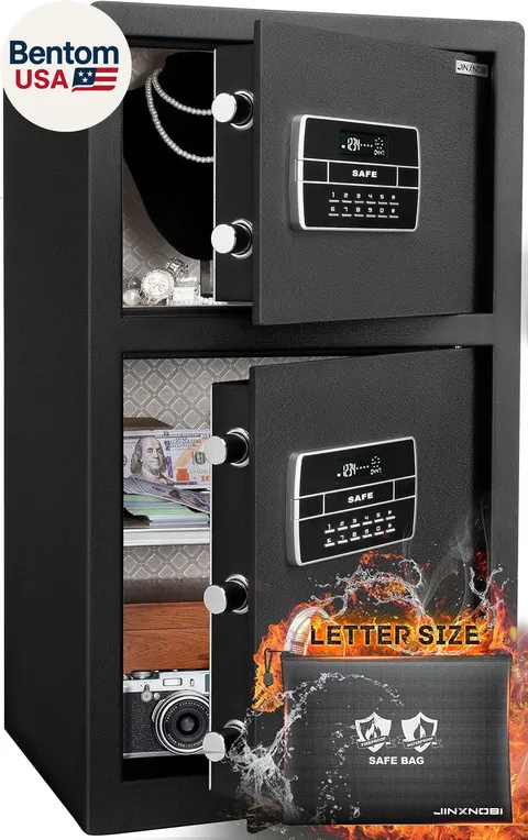 Extra Large Double Door Security Safe Box, 6.1 Cubic Feet Home Safe Lock Box wit
