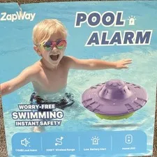 ZapWay Pool Alarm System 110dB Wireless 200ft Range Home Unit Auto-Reset