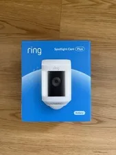Ring - Spotlight Cam Plus Outdoor/Indoor Wireless 1080p Battery Camera - SEALED