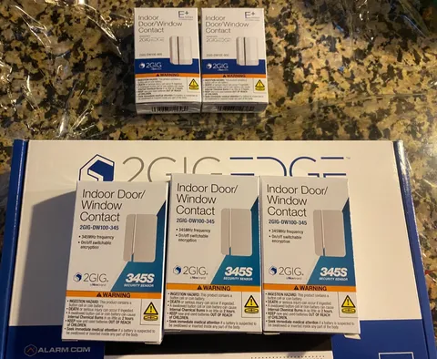 2GIG EDGE Security Panel with 7 In. Touchscreen Bundle with 5 Sensors-BRAND NEW